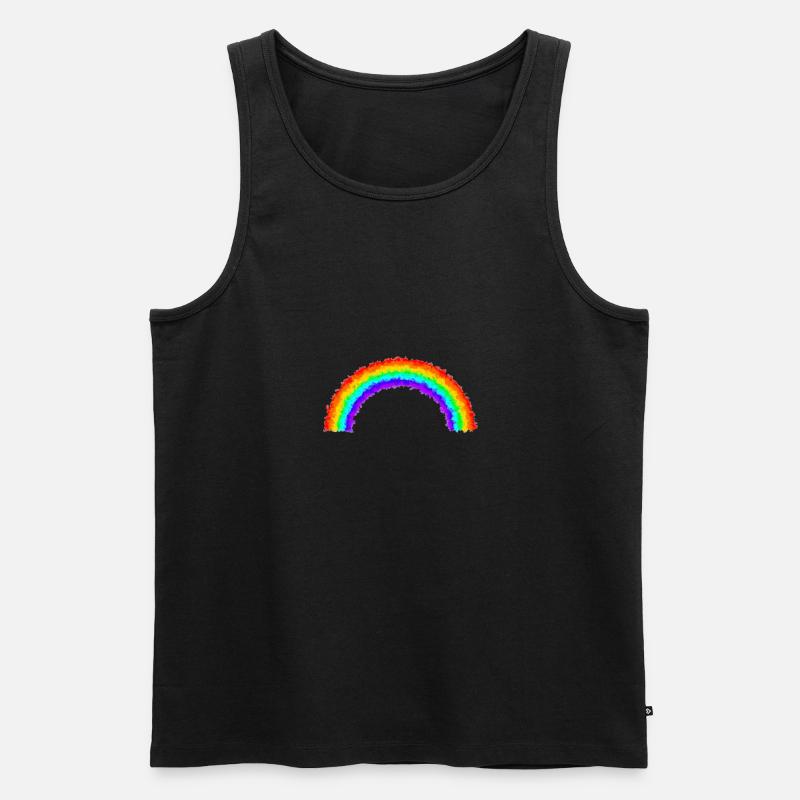 Regenbogen - Männer Premium Bio Tank Top - Schwarz