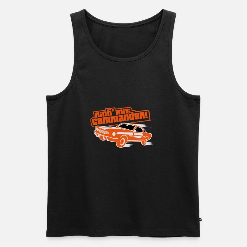 Nich' mit Commander! - Männer Premium Bio Tank Top - Schwarz