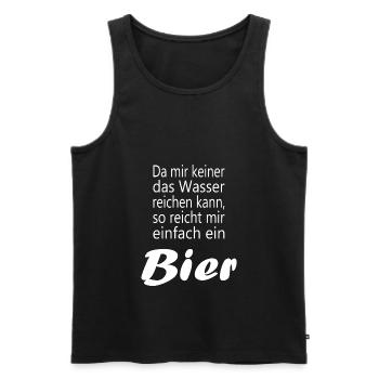 Bier trinken Bierzelt Biergarten Bierliebhaber - Männer Premium Bio Tank Top - Schwarz - Vorne - AI Model Male 178 light (178cm)
