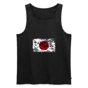 background with flag of Japan - Men's Premium Organic Tank Top - black - Front - Michal (187cm)
