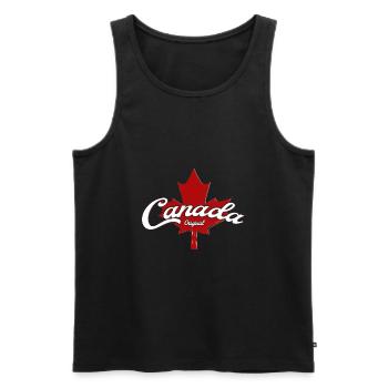 Canada Original curved written - Débardeur bio Premium Homme - noir - Devant - Michal (187cm)