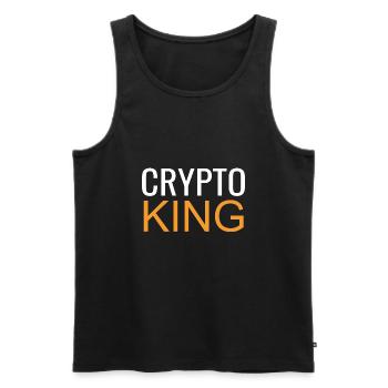 cryptomonnaies roi - Débardeur bio Premium Homme - noir - Devant - AI Model Male 178 light (178cm)