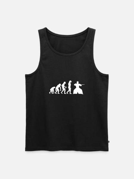 Aikido Evolution Young Men - Men's Premium Organic Tank Top - black