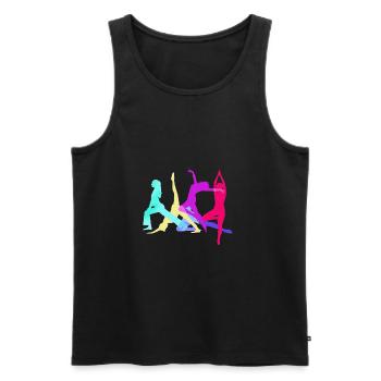 tournamentin, yoga, sports, exercises, dance, gymnastics - Men's Premium Organic Tank Top - black - Front - AI Model Male 178 light (178cm)