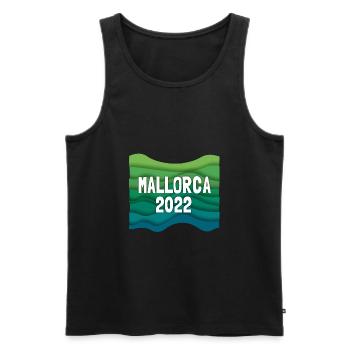 Mallorca 2022, Malle, Îles Baléares, Espagne, Méditerranée - Débardeur bio Premium Homme - noir - Devant - Michal (187cm)