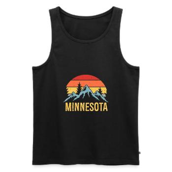 Minnesota - Men's Premium Organic Tank Top - black - Front - AI Model Male 178 light (178cm)