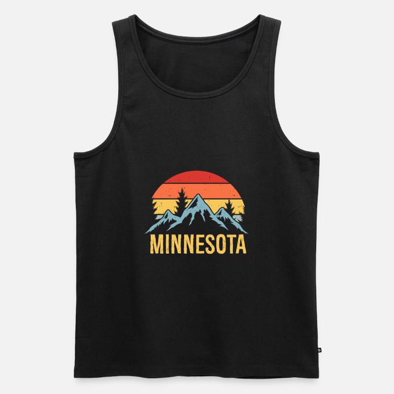 Minnesota - Männer Premium Bio Tank Top - Schwarz