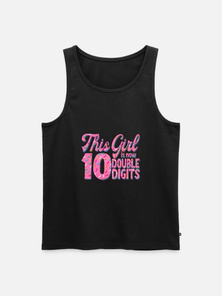 10th Birthday Girl - Men's Premium Organic Tank Top - black