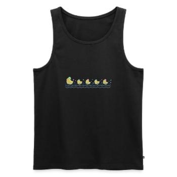 Alles in einer Reihe - Männer Premium Bio Tank Top - Schwarz - Vorne - AI Model Male 178 light (178cm)