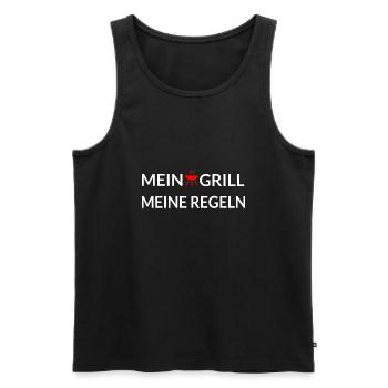 Grillen - Männer Premium Bio Tank Top - Schwarz - Vorne - Michal (187cm)