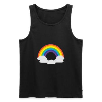rainbow sun clouds weather rainbow sun cloud38 - Men's Premium Organic Tank Top - black - Front - AI Model Male 178 light (178cm)