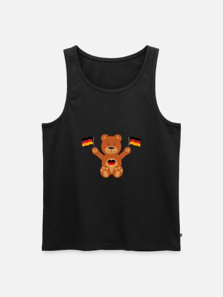 Teddy bear Germany flag - Men's Premium Organic Tank Top - black