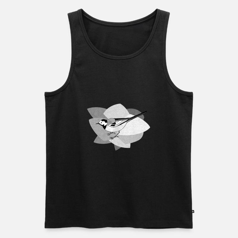 Bachstelze Vogel - Männer Premium Bio Tank Top - Schwarz