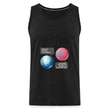 Disgusting - Homo sapiens! (Simple Edition) - Men's Premium Organic Tank Top - charcoal grey - Front - Alexander (188cm)