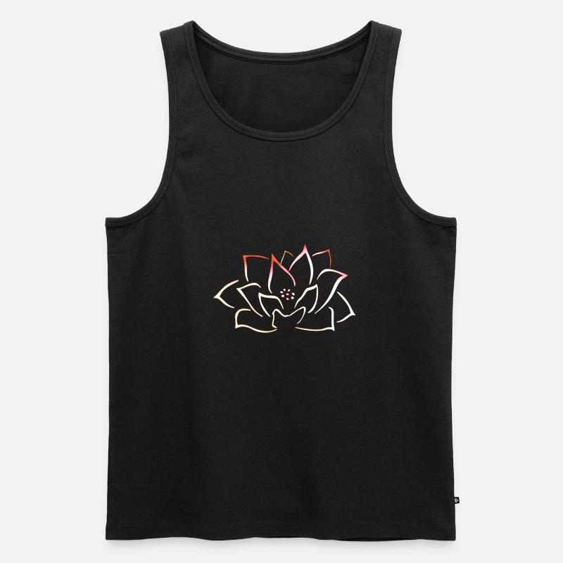 Lotusblüte - Männer Premium Bio Tank Top - Schwarz