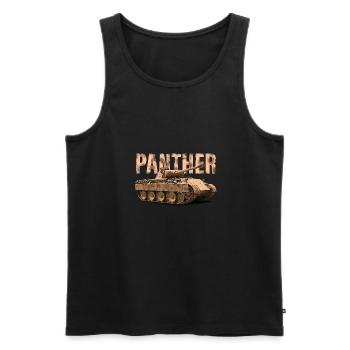 Panther Illustration - Männer Premium Bio Tank Top - Schwarz - Vorne - AI Model Male 178 light (178cm)