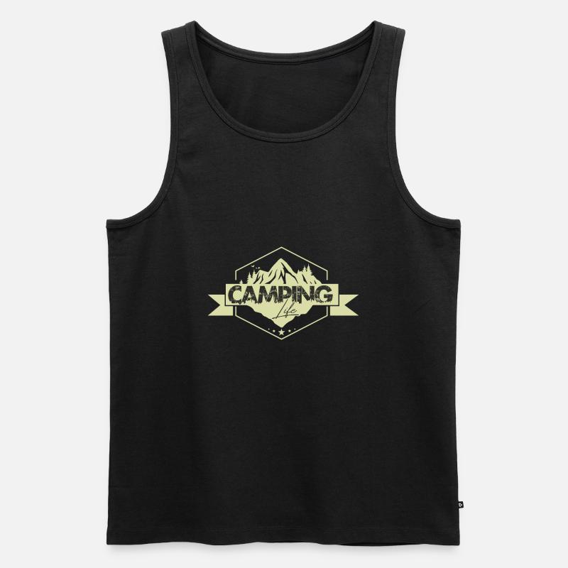 Camping Leben - Männer Premium Bio Tank Top - Schwarz