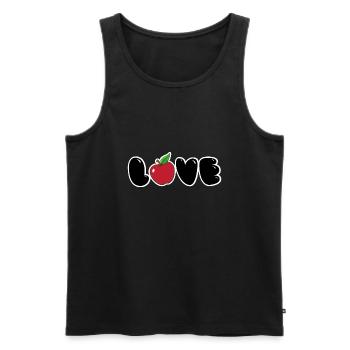 cool sweet love apple balloon gift - Men's Premium Organic Tank Top - black - Front - Michal (187cm)