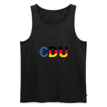 CDU Deutschland käuflich für paar Euro - Männer Premium Bio Tank Top - Schwarz - Vorne - Michal (187cm)