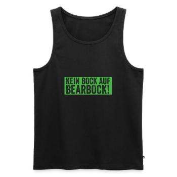 Kein Bock auf baerbock Gebaerbockt Anti Grüne nein - Männer Premium Bio Tank Top - Schwarz - Vorne - Michal (187cm)