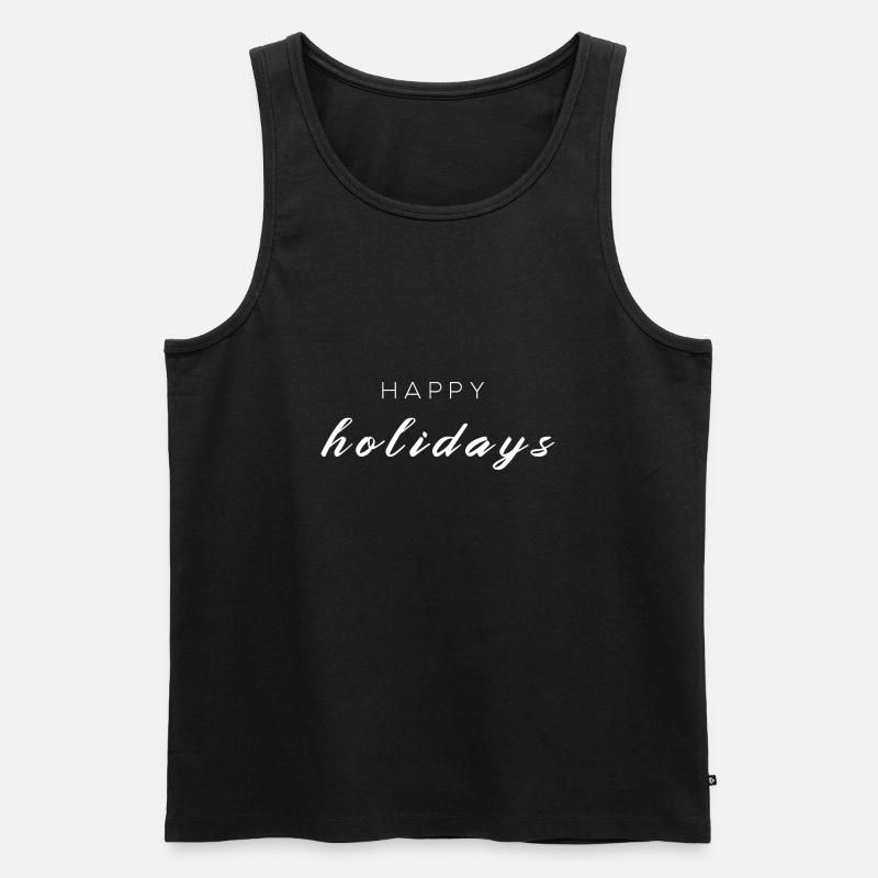 Happy Holidays - Männer Premium Bio Tank Top - Schwarz