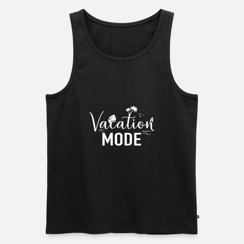 vacation mode - Männer Premium Bio Tank Top - Schwarz