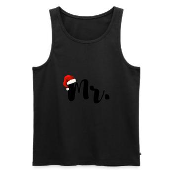 Weihnachten Mr. und Mrs. - Paarpullover - Männer Premium Bio Tank Top - Schwarz - Vorne - AI Model Male 178 light (178cm)