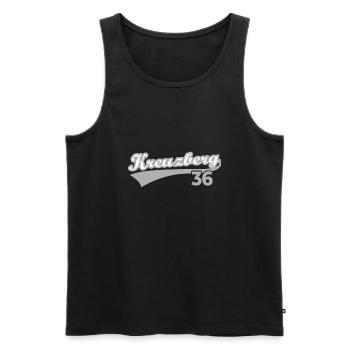 Kreuzberg 36 Berlin - Männer Premium Bio Tank Top - Schwarz - Vorne - Michal (187cm)