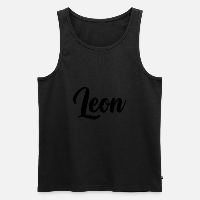 Leon - Männer Premium Bio Tank Top - Schwarz