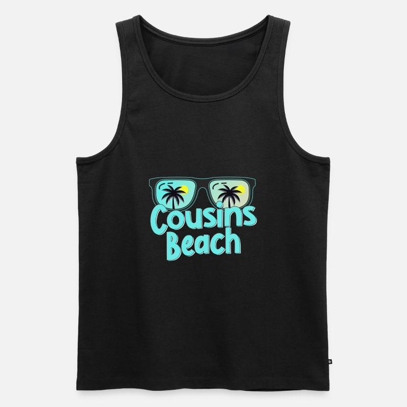 Cousins Beach - Männer Premium Bio Tank Top - Schwarz