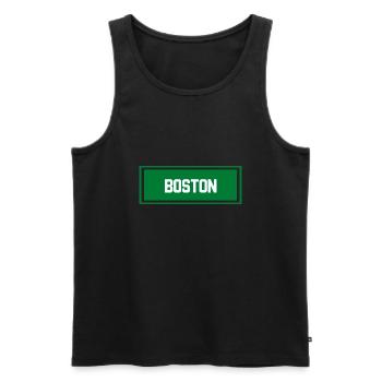 Boston Stadt - Männer Premium Bio Tank Top - Schwarz - Vorne - AI Model Male 178 light (178cm)