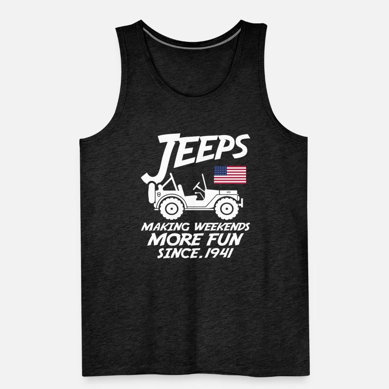 Jeeps making Weekend More Fun Since 1941 Men's Premium Organic Tank Top