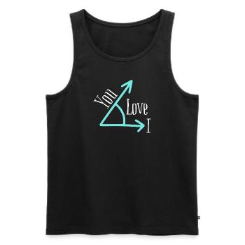 I love you - Débardeur bio Premium Homme - noir - Devant - Michal (187cm)