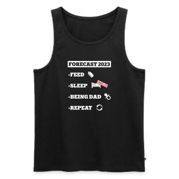 Dad 2023 New Daddy Papa werden Vater to be Baby 23 - Männer Premium Bio Tank Top - Schwarz - Vorne - AI Model Male 178 light (178cm)