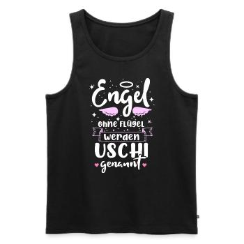 Engel Ohne Flügel Werden Uschi Genannt - Männer Premium Bio Tank Top - Schwarz - Vorne - AI Model Male 178 light (178cm)