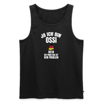 Original Ossi: Kult aus dem Osten – Ossi-Design - Männer Premium Bio Tank Top - Schwarz - Vorne - AI Model Male 178 light (178cm)