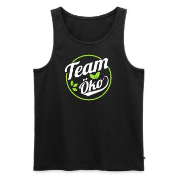 Team Öko – Bio Umwelt Natur Grün - Männer Premium Bio Tank Top - Schwarz - Vorne - Michal (187cm)