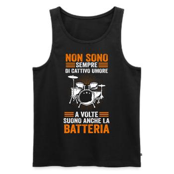 Schlagzeug Drumsticks Trommeln Drummer Musiker - Männer Premium Bio Tank Top - Schwarz - Vorne - AI Model Male 178 light (178cm)