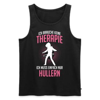 Hullern Therapie Hullerin Sportring Fitness - Männer Premium Bio Tank Top - Schwarz - Vorne - AI Model Male 178 light (178cm)