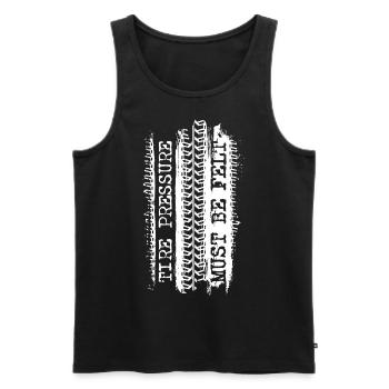 wheel profile track tire pressure cyclist funny funny - Men's Premium Organic Tank Top - black - Front - AI Model Male 178 light (178cm)