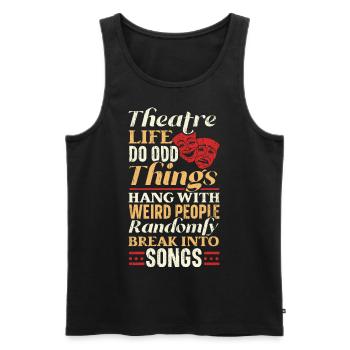 Théâtre Broadway Comédie musicale Actrice de scène Schaus - Débardeur bio Premium Homme - noir - Devant - AI Model Male 178 light (178cm)