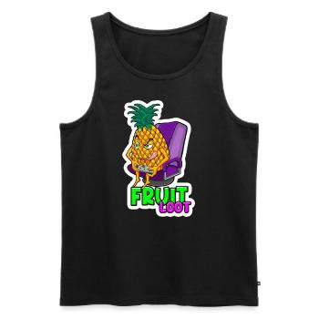 Ananas Gamer Fruit Loot - Männer Premium Bio Tank Top - Schwarz - Vorne - Michal (187cm)
