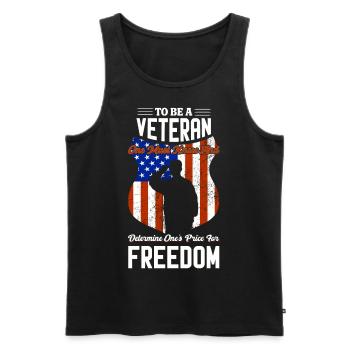 Veterans Day Patriot Vétéran Usa Flag - Débardeur bio Premium Homme - noir - Devant - Michal (187cm)