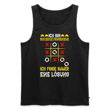 Lustiges Geschenk Sicherheitsingenieur - Männer Premium Bio Tank Top - Schwarz - Vorne - Michal (187cm)