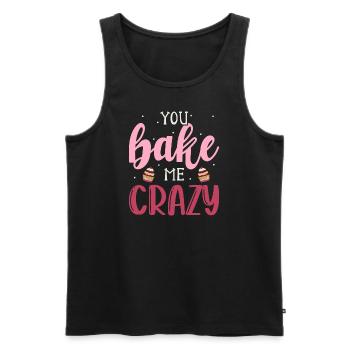 Kuchen Backen Bäcker Konditor - Männer Premium Bio Tank Top - Schwarz - Vorne - AI Model Male 178 light (178cm)