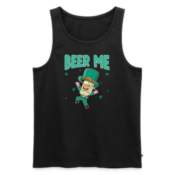 Fête irlandaise de la Saint-Patrick - Débardeur bio Premium Homme - noir - Devant - AI Model Male 178 light (178cm)