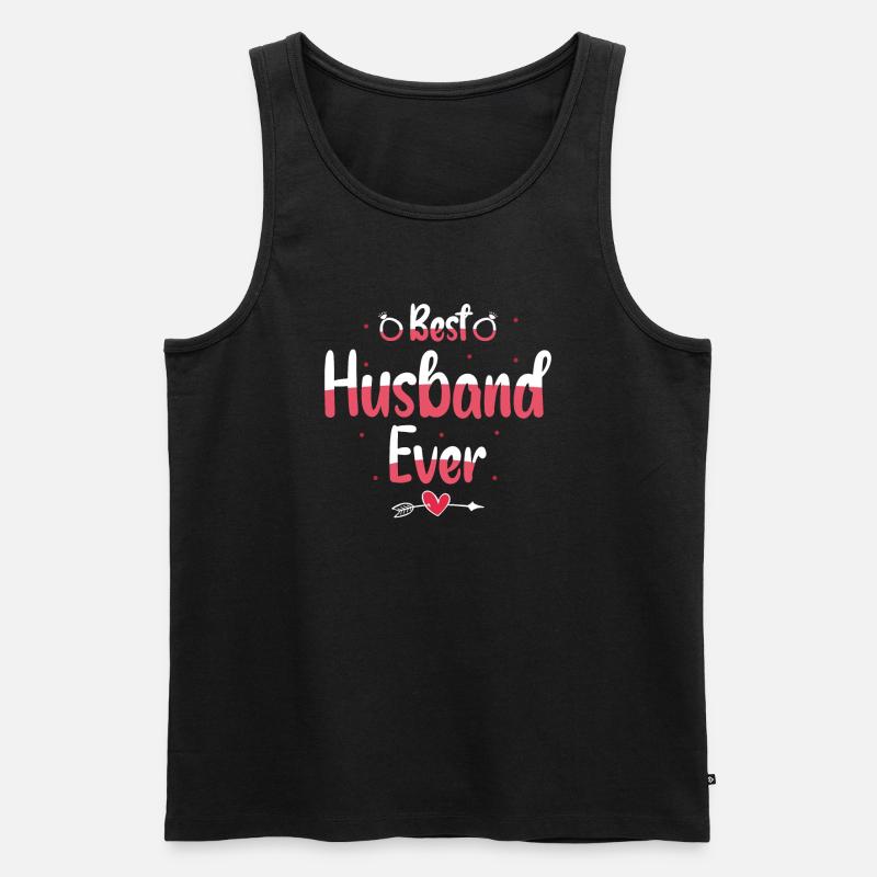Partner Ehemann Mann - Männer Premium Bio Tank Top - Schwarz