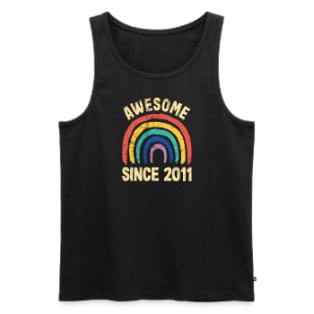11ter Geburtstag 11 Jahre Idee zum 11. Geburtstag - Männer Premium Bio Tank Top - Schwarz - Vorne - Michal (187cm)
