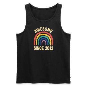 10ter Geburtstag 10 Jahre Idee zum 10. Geburtstag - Männer Premium Bio Tank Top - Schwarz - Vorne - Michal (187cm)