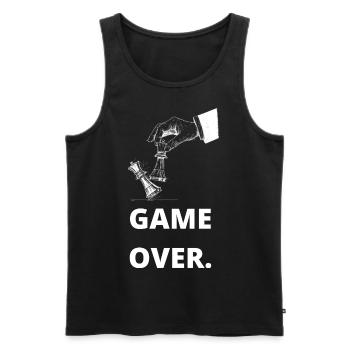 Chess Gift Chess Player Meme Trend Game Over - Men's Premium Organic Tank Top - black - Front - AI Model Male 178 light (178cm)